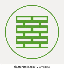 Brick wall minimal icon. Parquet line vector icon for websites and mobile minimalistic flat design.