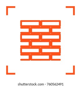 Brick wall minimal icon. Parquet line vector icon for websites and mobile minimalistic flat design.