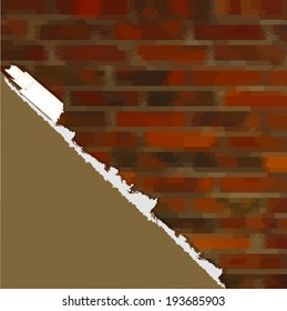 brick wall mosaic. Vector 