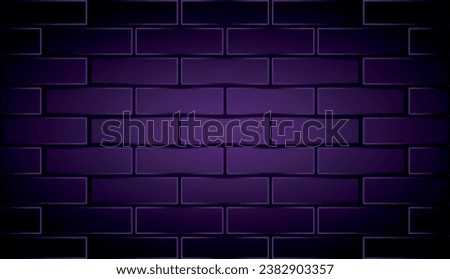 A brick wall in the night neon light from an advertisement or signboard