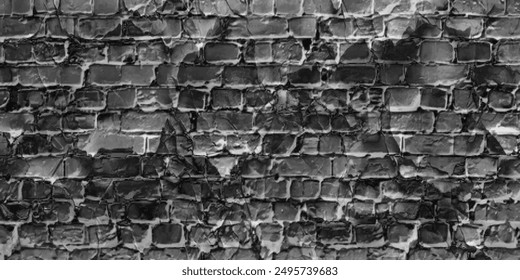 brick wall. old vintage brick wall pattern. red brick wall panoramic background