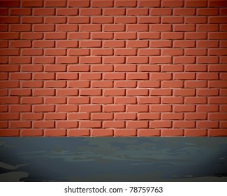 Brick Wall On The Street