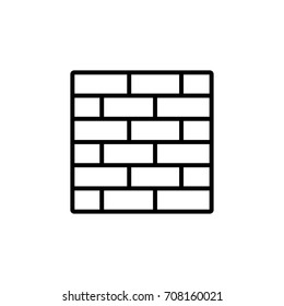 Brick wall outline icon illustration isolated vector sign symbol