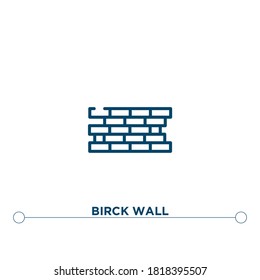 brick wall outline vector icon. simple element illustration. brick wall outline icon from editable construction concept. can be used for web and mobile
