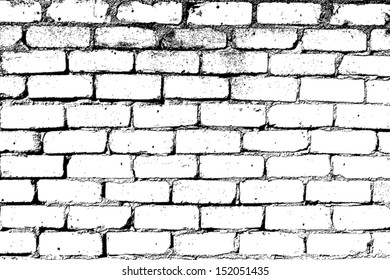 Brick wall overlay texture - for your design. EPS10 vector.