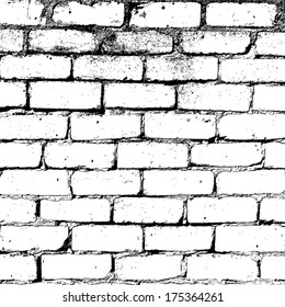 Brick wall overlay texture - for your design. EPS10 vector.