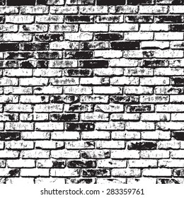 Brick wall overlay texture - for your design. EPS10 vector.