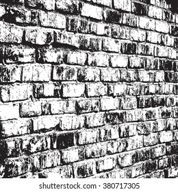 Brick wall overlay texture - for your design. EPS10 vector.