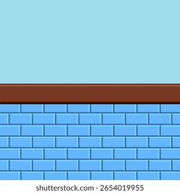 brick wall panels in minimal interior set