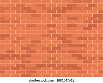 Brick wall pattern seamless background. Realistic decorative background. Vector illustration.
