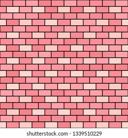 Brick wall pattern. Seamless vector background