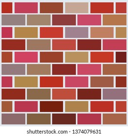 Brick Wall Pattern. Vector