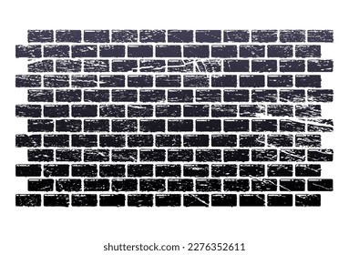 Brick wall print. Textured bricks background.