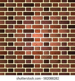 Brick wall of red bricks. Vector illustration for your design.