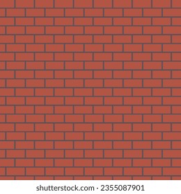 Brick wall in Red Color blocks background for design texture | illustration Vector | 
