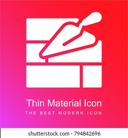 Brick wall red and pink gradient material white icon minimal design