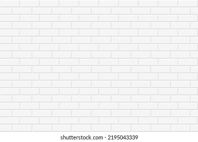 Brick wall seamless geometric texture. White design - simple vector background.