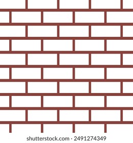 Brick wall seamless of brick laying pattern flat art style. vector illustration. EPS 10