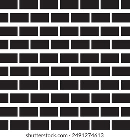 Brick wall seamless of brick laying pattern flat art style. vector illustration. EPS 10