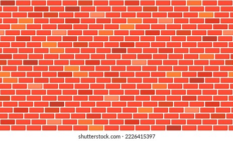 Brick wall seamless pattern. Brown brickwork repeating texture. Bricks masonry background. Vector.