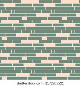 Brick wall seamless pattern, green background for design decoration eps 10 vector illustration