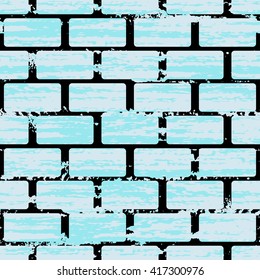 Brick wall. Seamless pattern. Grunge texture.