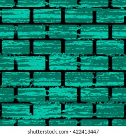 Brick wall. Seamless pattern. Grunge texture.