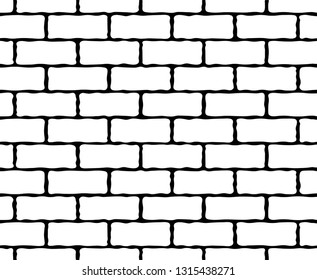 Brick wall seamless pattern. Isolated. Abstract  background for design.  Vector illustration