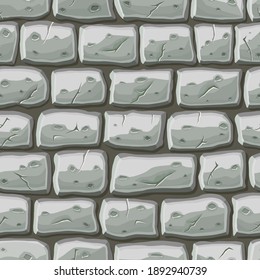 Brick wall seamless pattern. Old wall background. Vector illustration