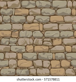 Brick wall seamless pattern. Old wall background. Vector illustration