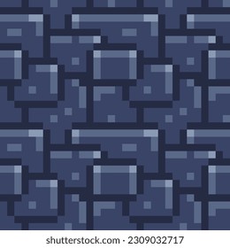 Brick wall seamless pattern in pixel art style. Abstract fashion fabric textures, pixel art vector illustration. Design for web and mobile app.