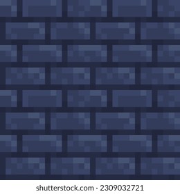 Brick wall seamless pattern in pixel art style. Abstract fashion fabric textures, pixel art vector illustration. Design for web and mobile app.