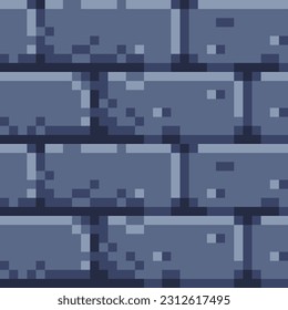 Brick wall seamless pattern in pixel art style. Abstract fashion fabric textures, pixel art vector illustration. Design for web and mobile app.