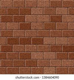 Brick wall seamless pattern. Repeating texture of brickwork. Vector illustration.