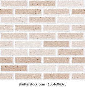 Brick wall seamless pattern. Repeating texture of brickwork. Vector illustration.