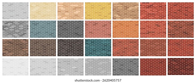 brick wall seamless pattern set. brick block backgrounds collection for website, video, decoration etc purpose