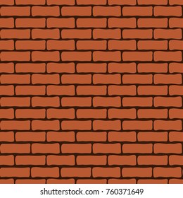 Brick wall seamless pattern, vector background. Brickwork infinite repeatable element. For wallpaper design, fabric, wrappers, decorating