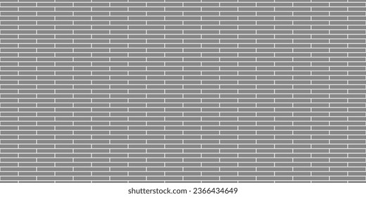 Brick wall seamless structure geometric pattern. Construction architecture monochrome background. Gray repeatable texture