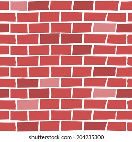 Brick wall seamless Vector illustration background - texture pattern