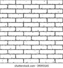 Brick Wall. Seamless. Vector illustration.