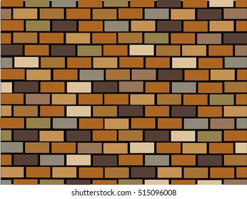 brick wall seamless Vector illustration background