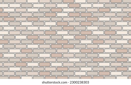 Muro de ladrillo con varios colores diferentes. Ilustración del vector