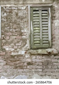 brick wall and shutter background
