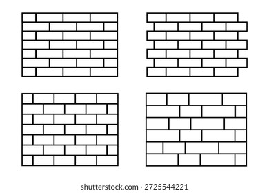 Brick Wall Silhouette. Ziegelsymbol.