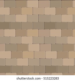 brick wall stone design in brown color vector illustration