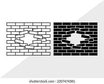 Brick Wall SVG Printable Vector Illustration svg