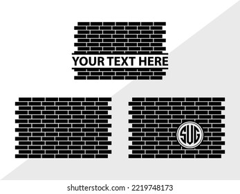 Brick Wall SVG Printable Vector Illustration