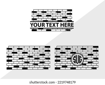 Brick Wall SVG Printable Vector Illustration