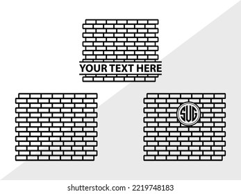 Brick Wall SVG Printable Vector Illustration