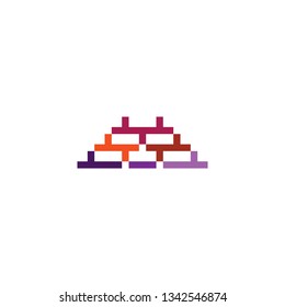 brick wall symbol logo vector icon 